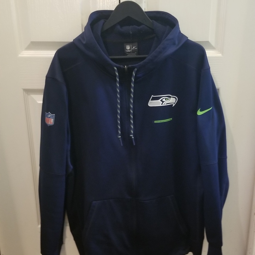 Nike Mens Seattle Seahawks Full Zip Hoodie (XL)